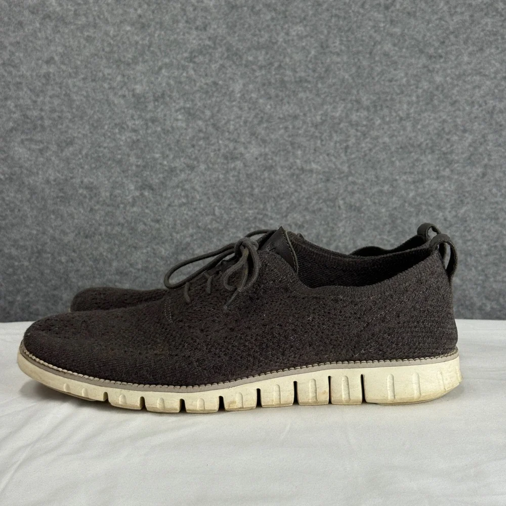 Cole‎ Haan Zerogrand Stitchlite Brown Knit Oxford Shoes Mens 11.5 M C29461